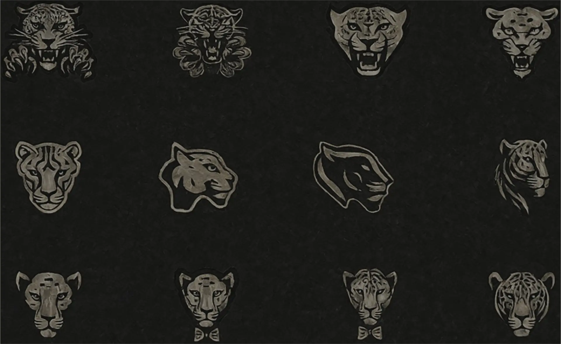 Early Jaguar symbol sketches exploring reduction and proportion